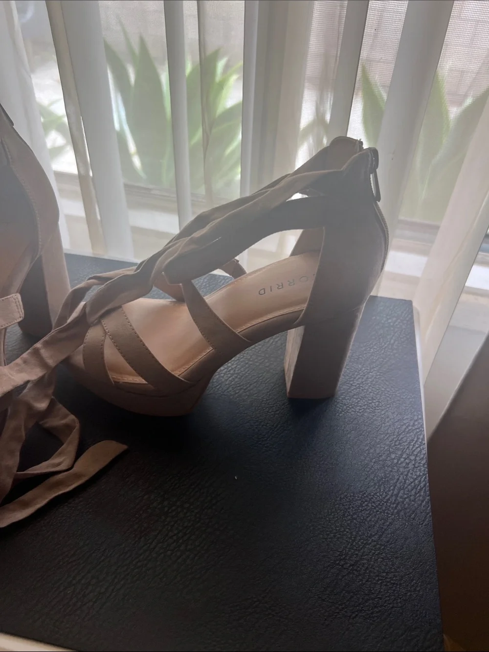 torrid Taupe Lace-Up Strappy Heels